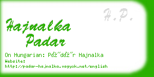 hajnalka padar business card